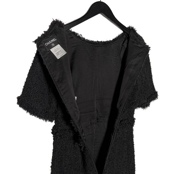 Chanel Black Tweed Short Sleeves Dress - Picture 6 of 8